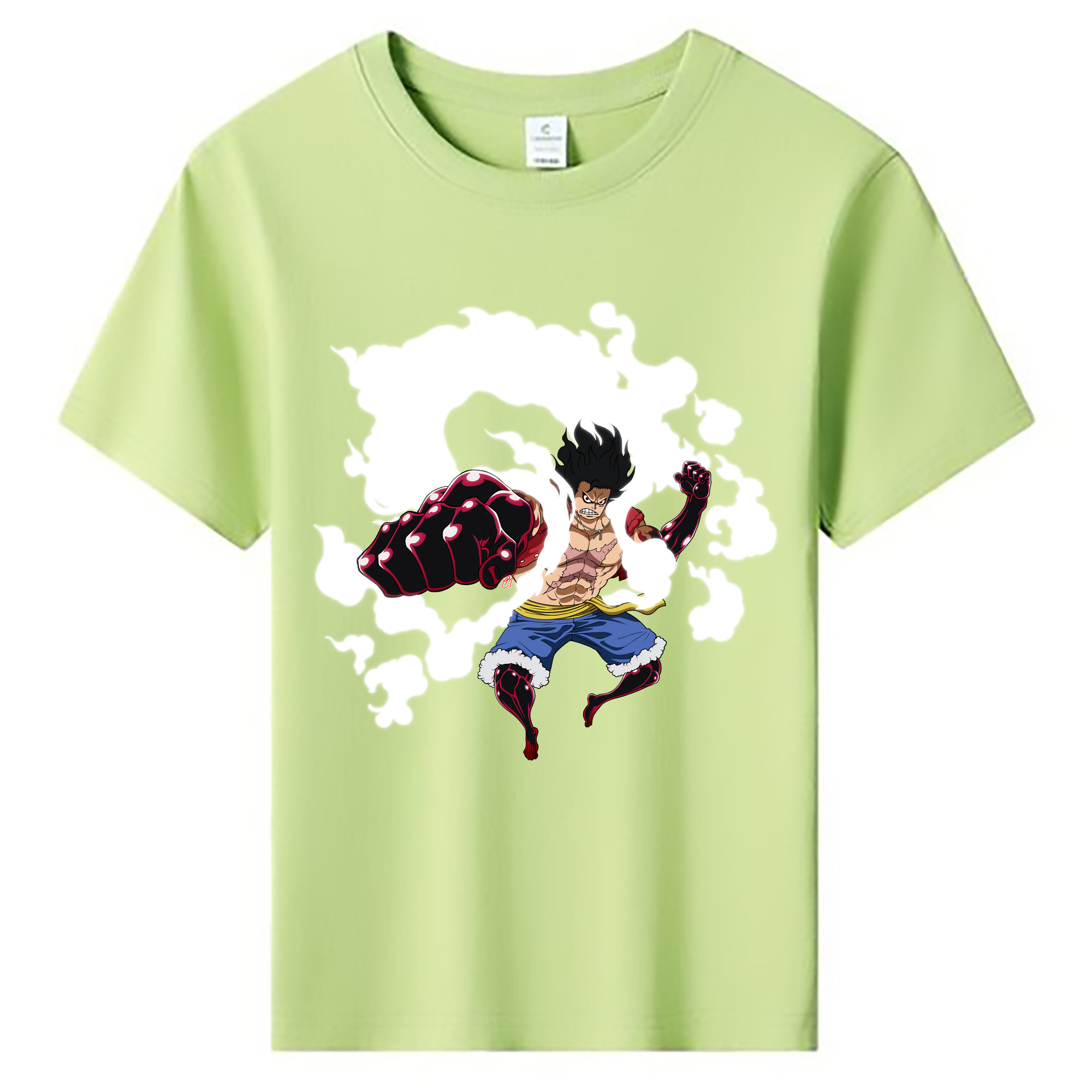 ワンピース モンキー・D・ルフィ ONE PIECE Monkey D. Luffy 綿100％キッズTシャツ（フロントプリント）